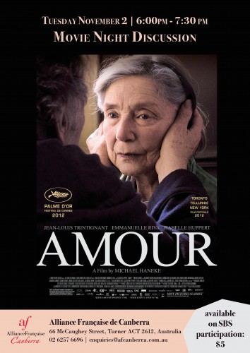 Online movie night discussion in French: Amour