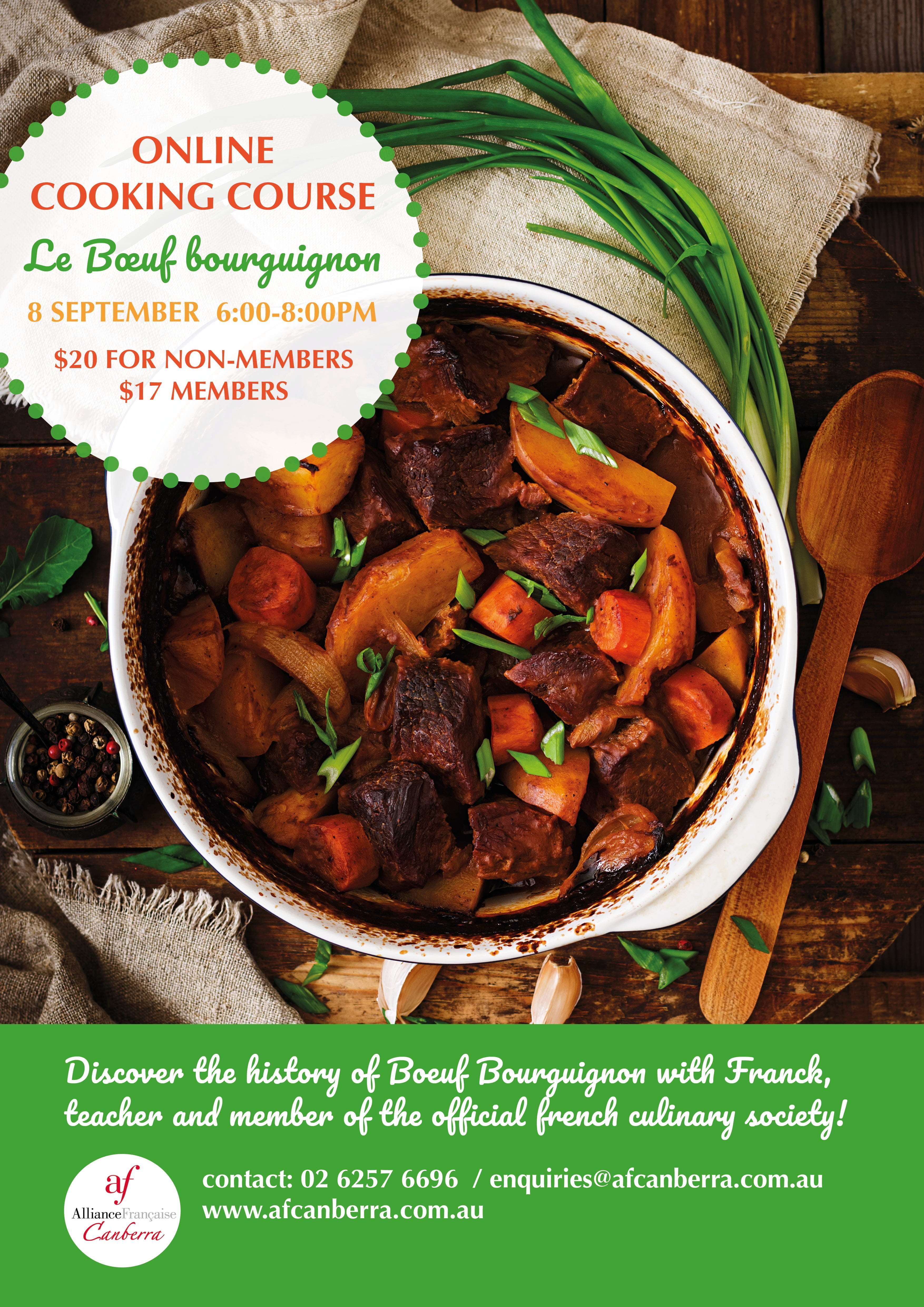 Online cooking course: Le Boeuf Bourguignon