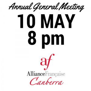 AGM May 10 - 8pm